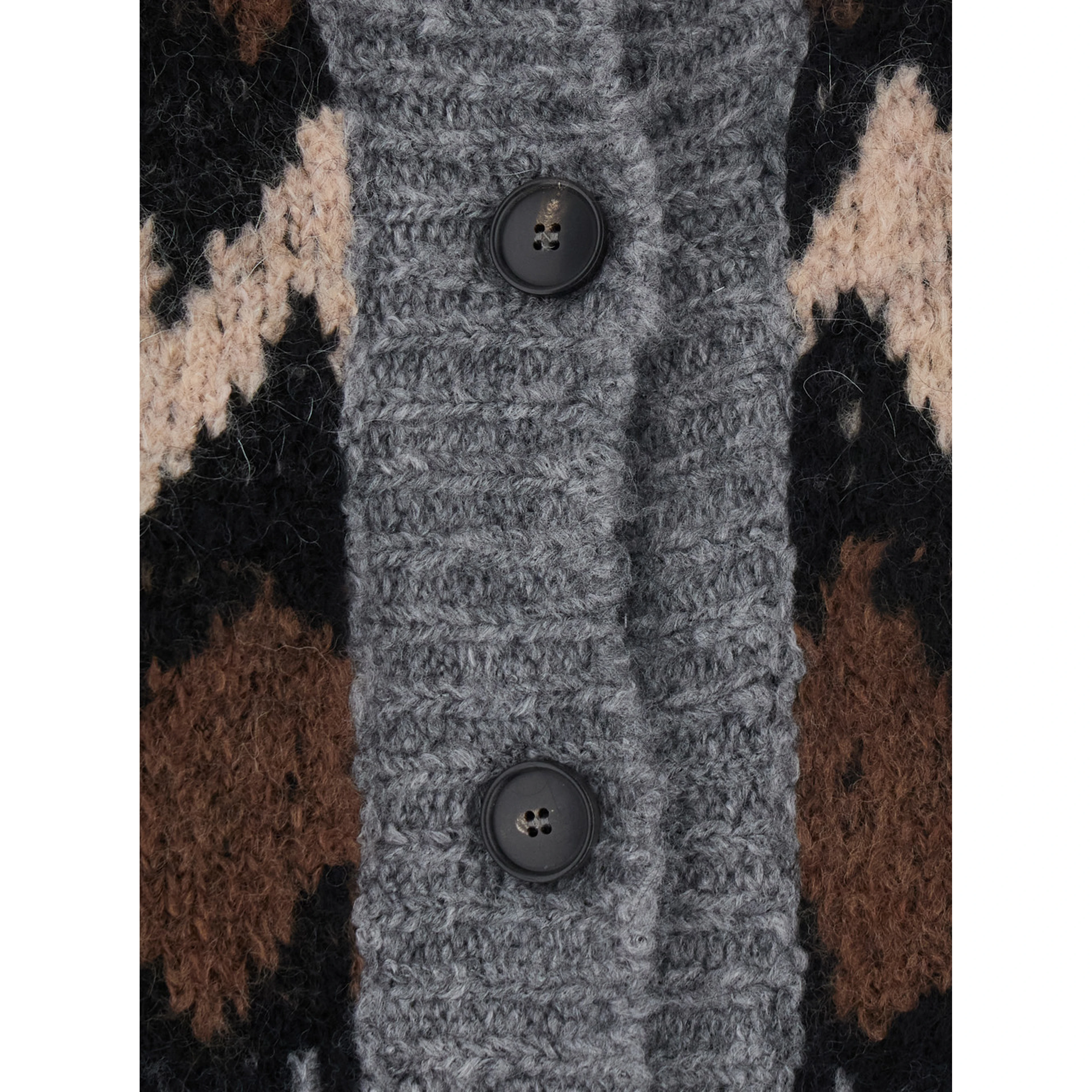 EIKO multicolor Sweater with round neck and zig-zag motif in wool for women
