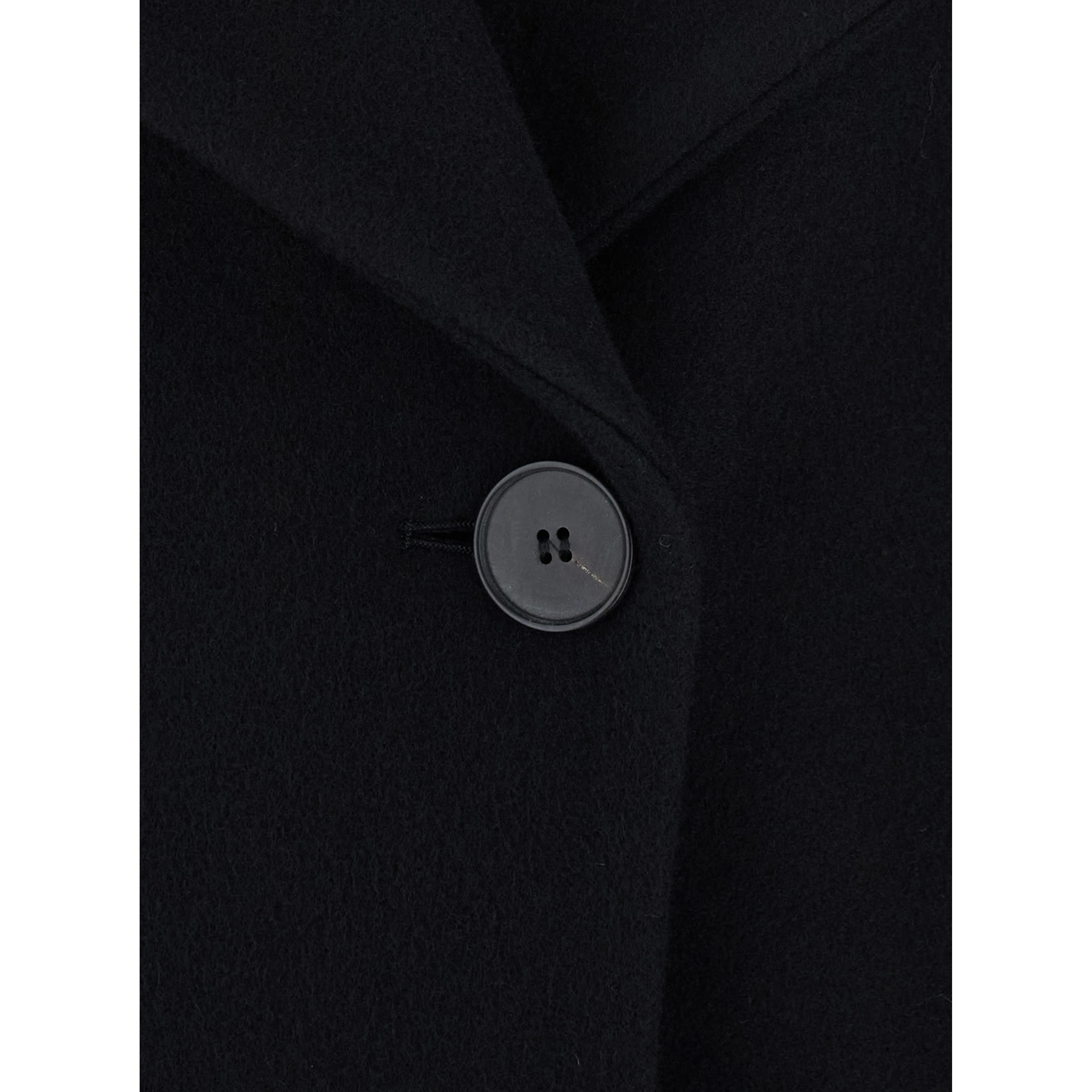 Scott Coat with Notched Collar and Long Sleeves in Tech Fabric Black for Men