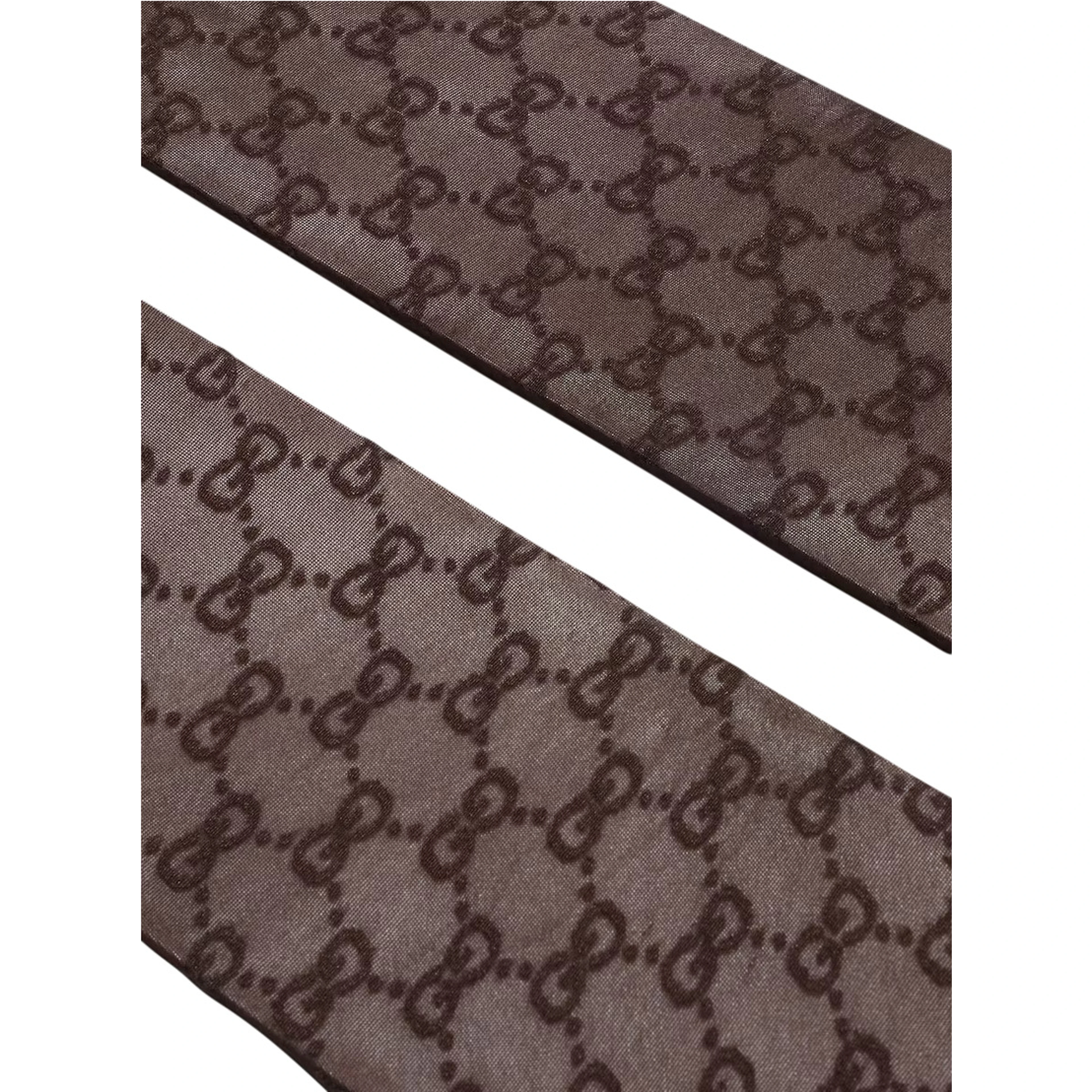 Brown tights with all-over GG motif in Tech Fabric women