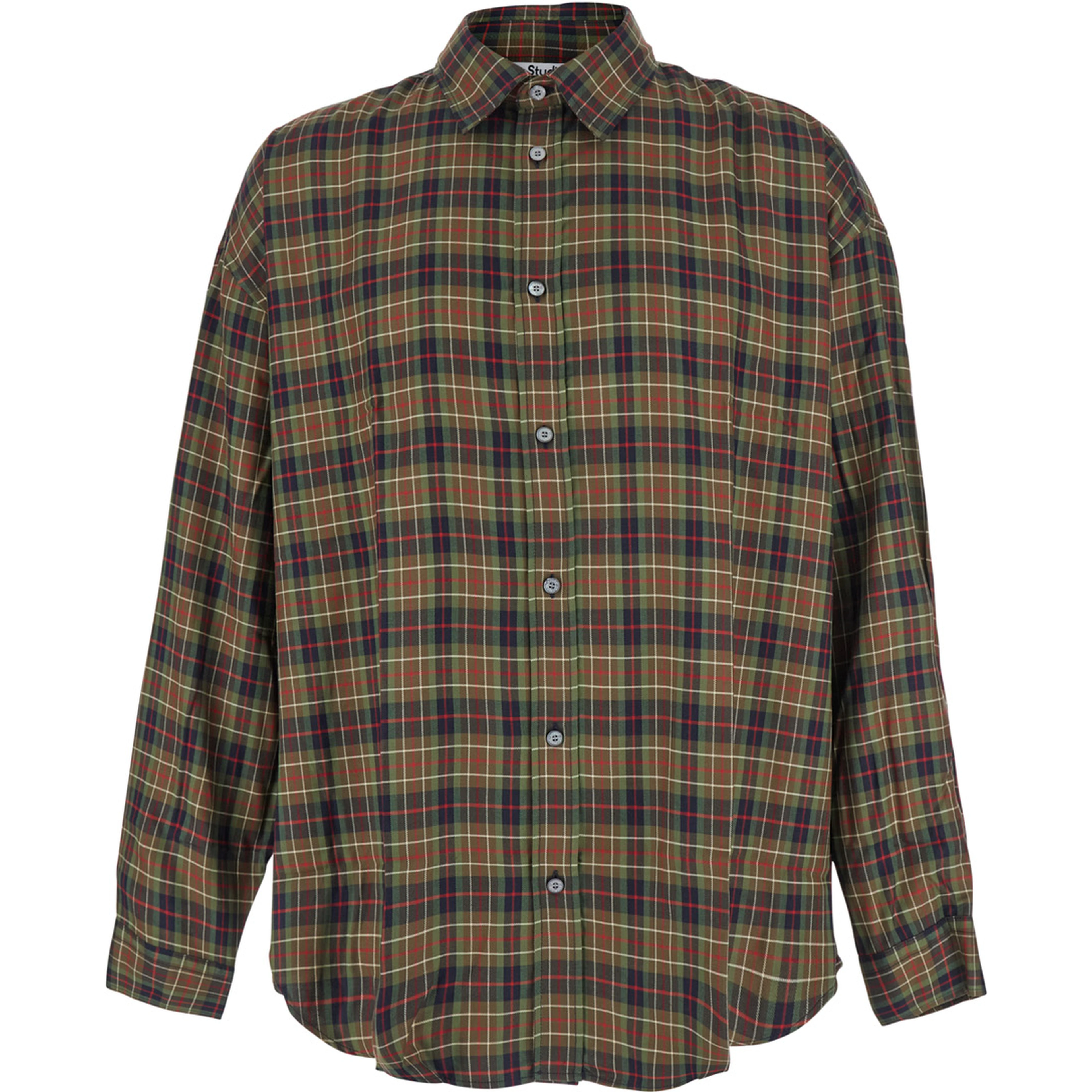 Multicolored shirt with patches and long sleeves for men