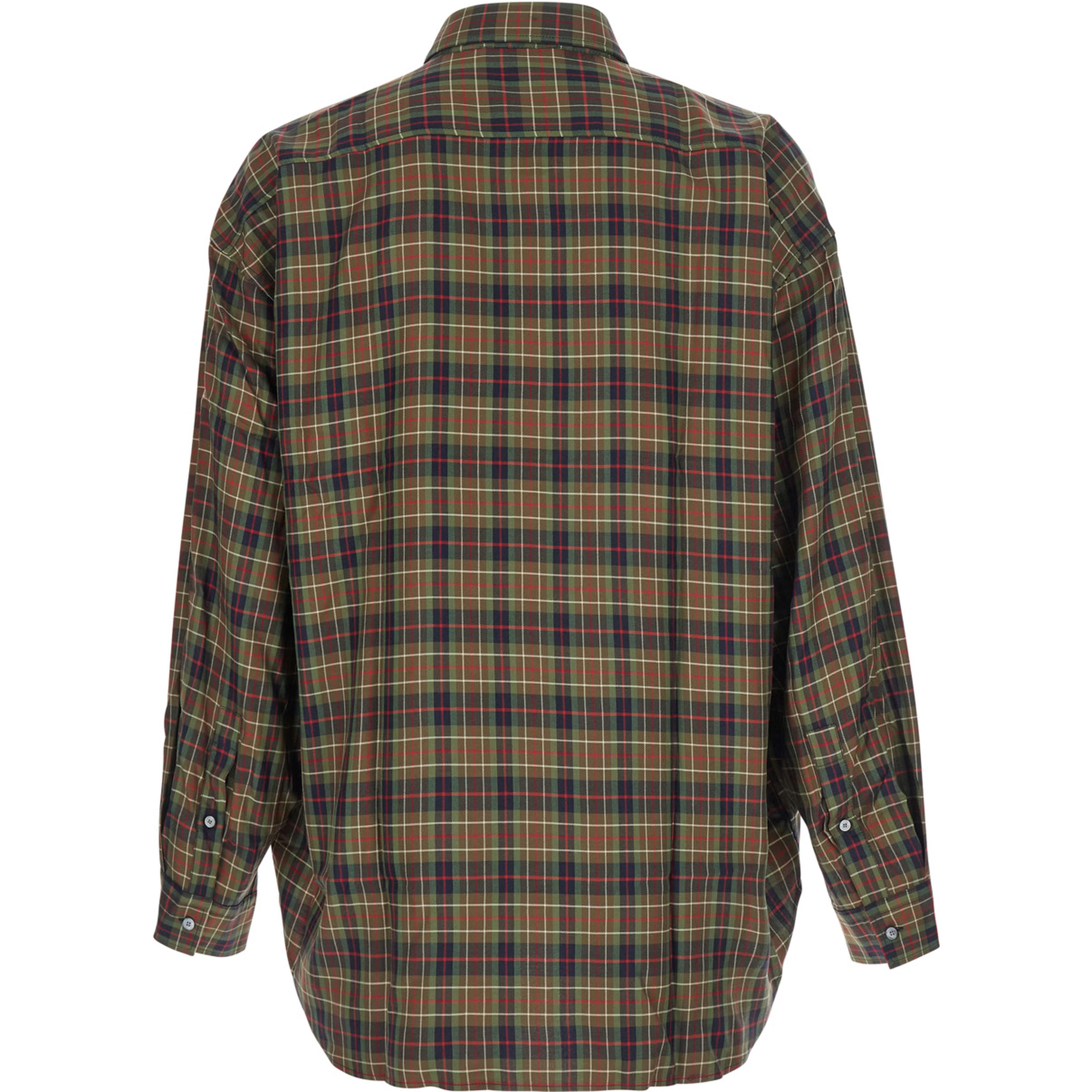 Multicolored shirt with patches and long sleeves for men