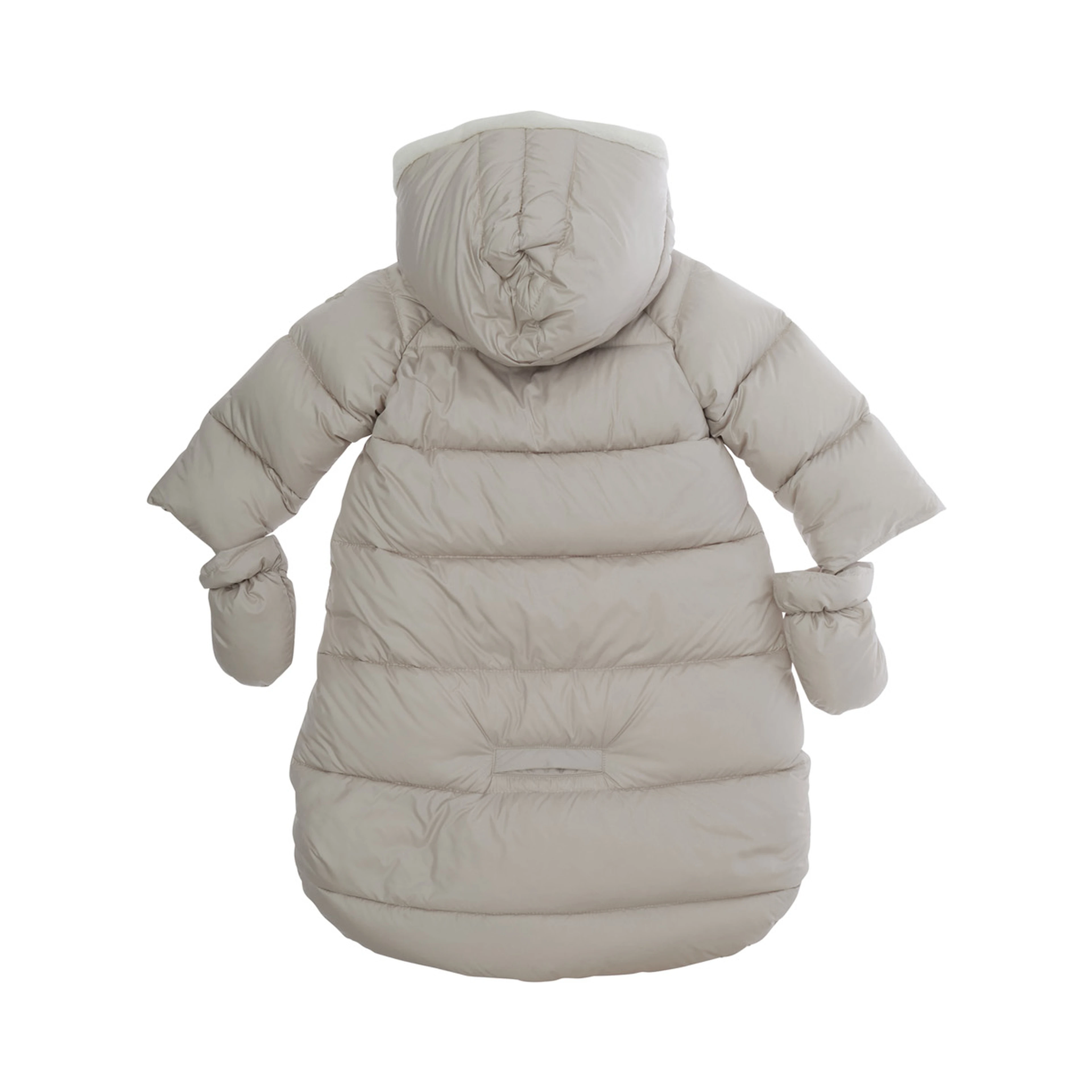 White bag with zip closure and patch, in fabric, for Boy