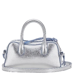 Metallic Mini Bag with adjustable and removable shoulder strap and logo patch on the front in Tech Fabric Girl