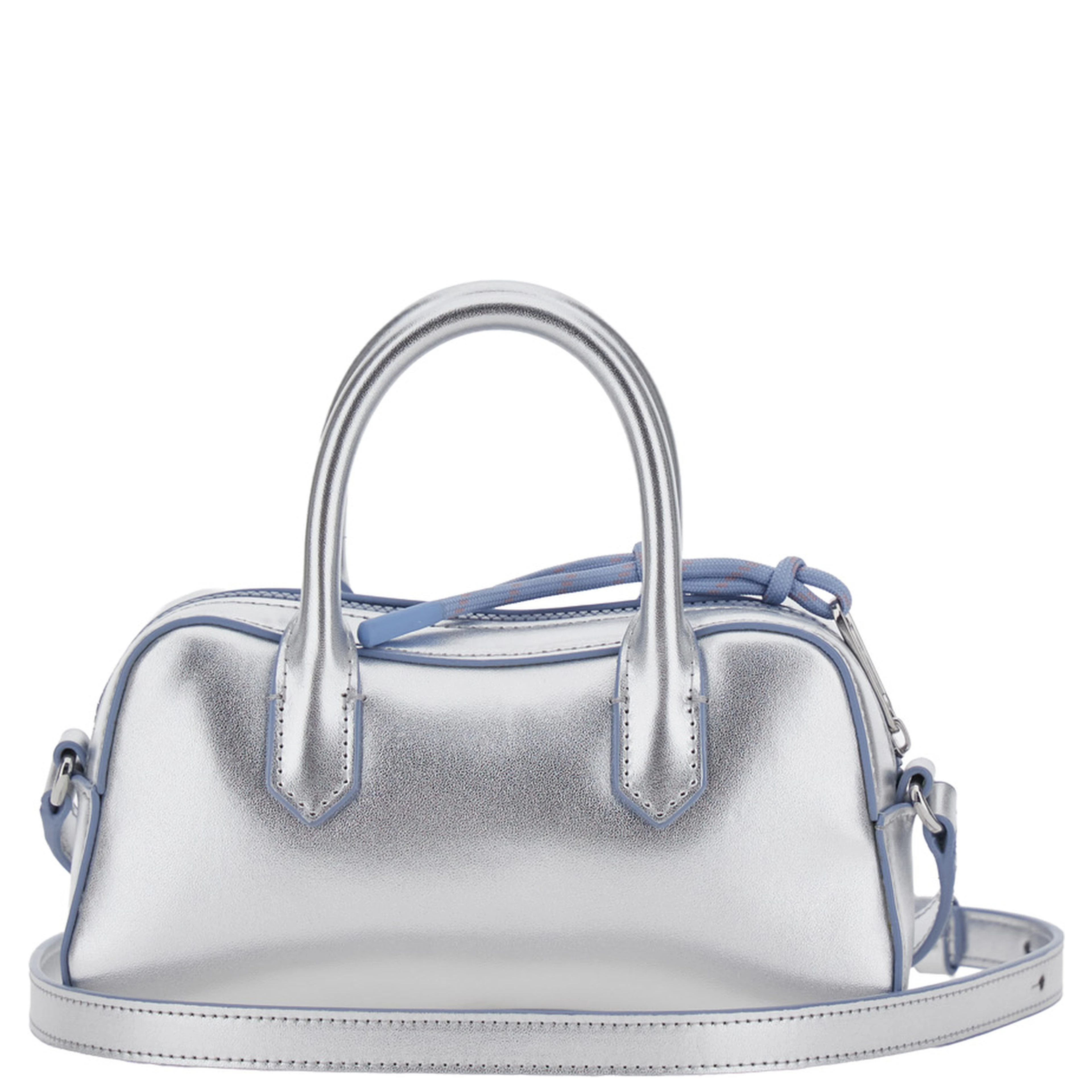Metallic Mini Bag with adjustable and removable shoulder strap and logo patch on the front in Tech Fabric Girl