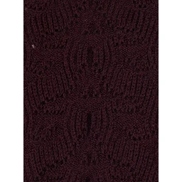 Brown High-neck sweater with wide short sleeves in Blend wool women