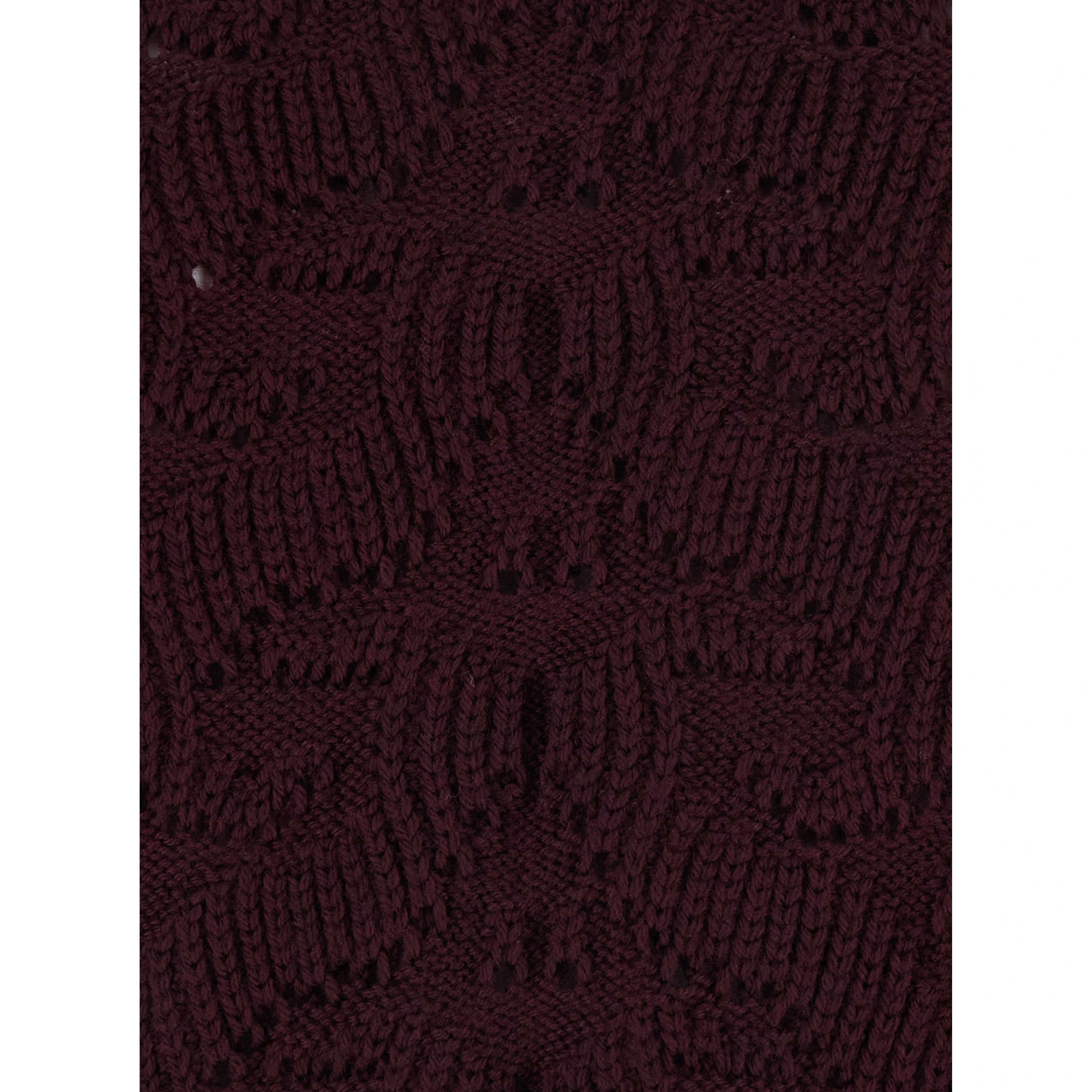 Brown High-neck sweater with wide short sleeves in Blend wool women