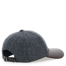 grey hat with applied Monili details in Wool woman