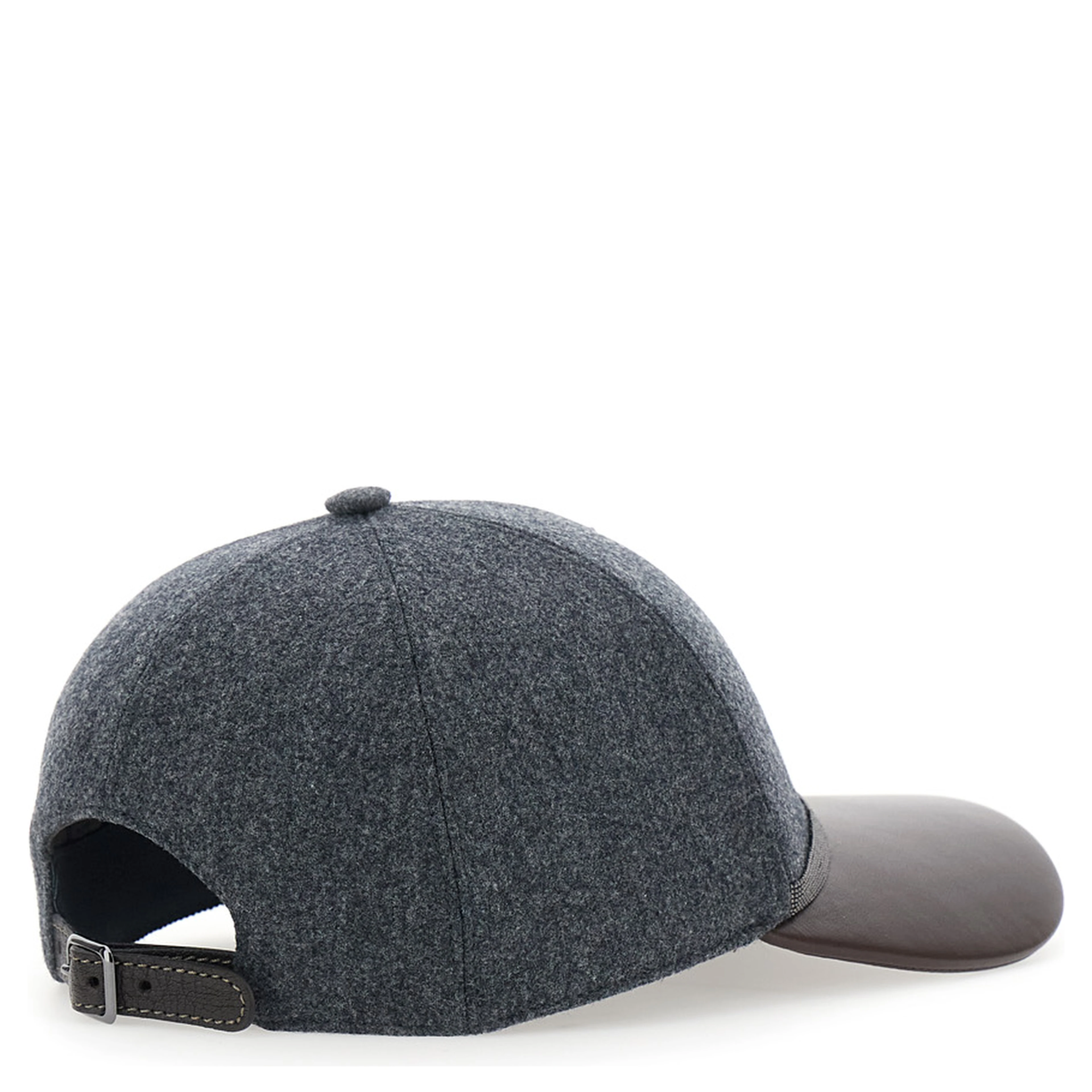 grey hat with applied Monili details in Wool woman