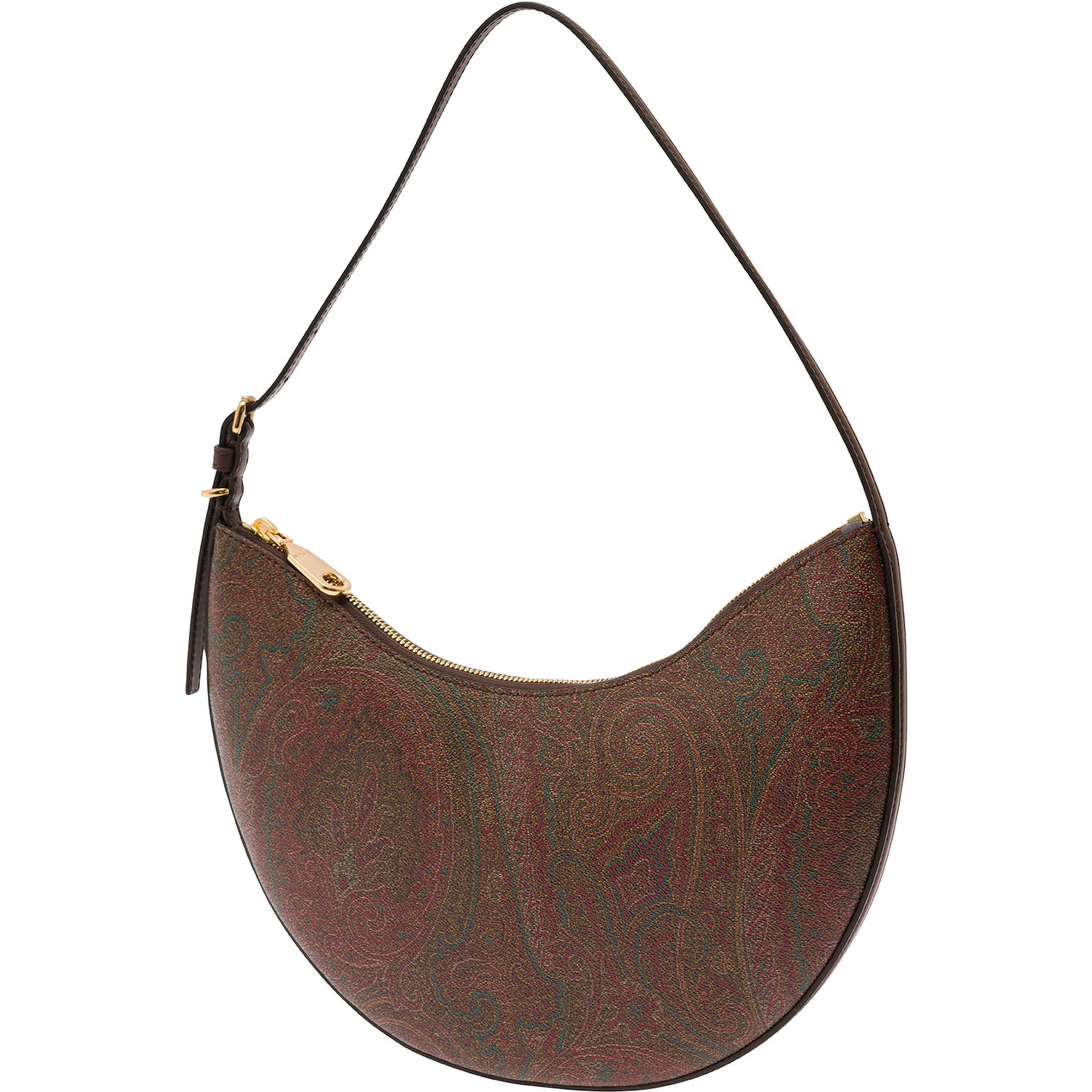 Etro Essential Hobo Bag in Brown with Leather and Fabric, Unisex
