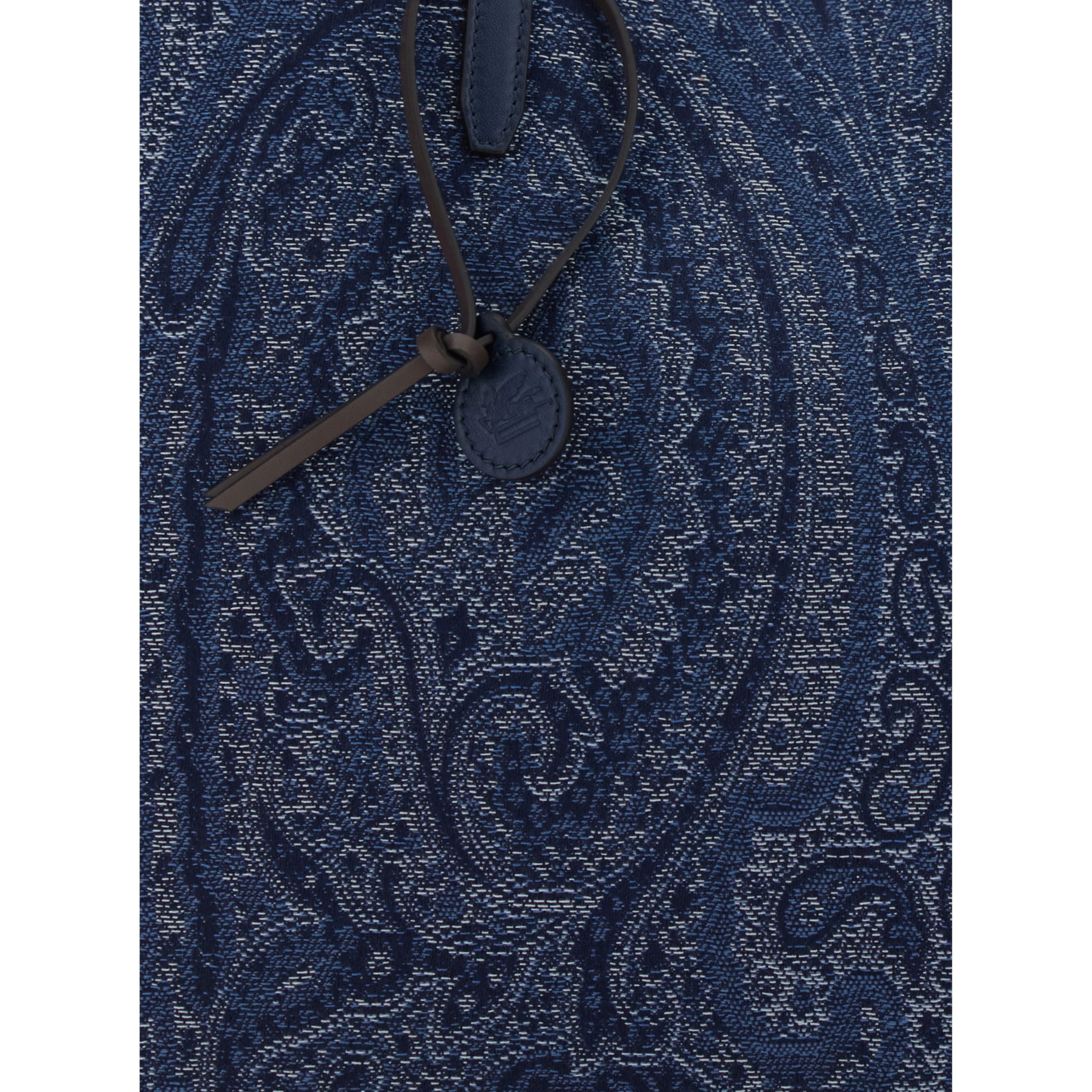 Lovetrotter Blue tote bag with Jacquard Motif in Denim for Women