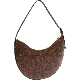 Etro Essential Hobo Bag in Brown with Leather and Fabric, Unisex