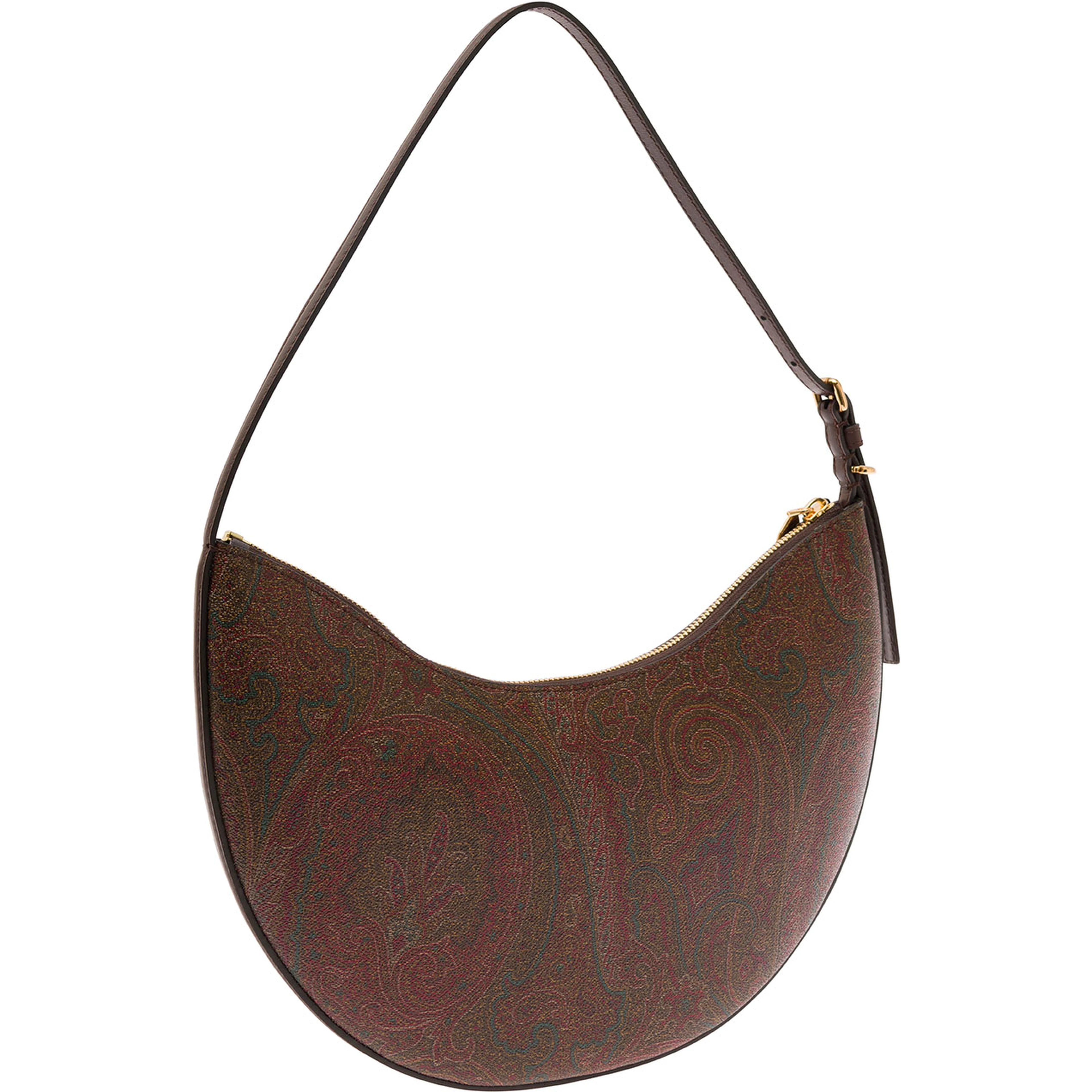 Etro Essential Hobo Bag in Brown with Leather and Fabric, Unisex