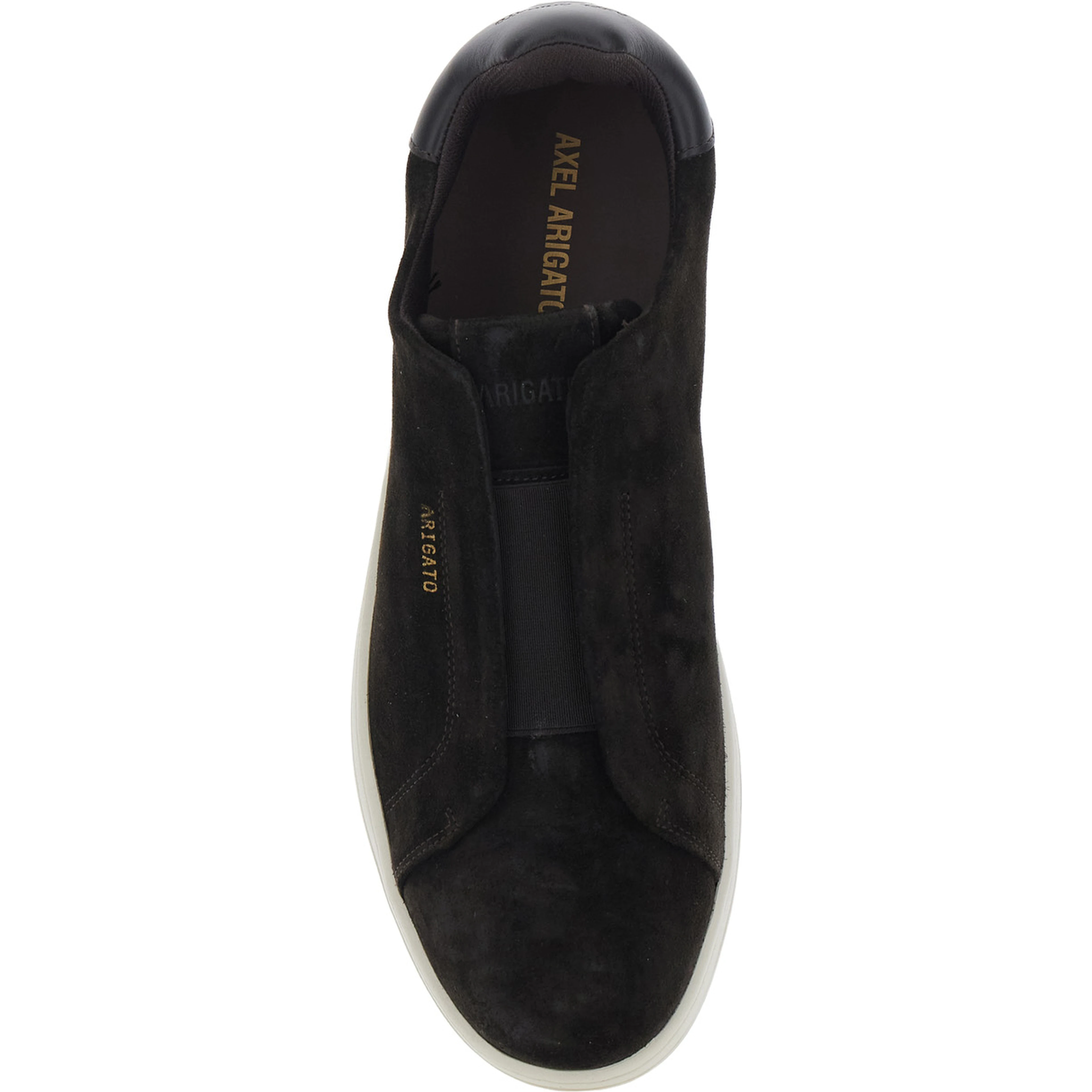Dice Brown Laceless Low Top Sneakers with Logo Lettering on the Back in Leather for Men