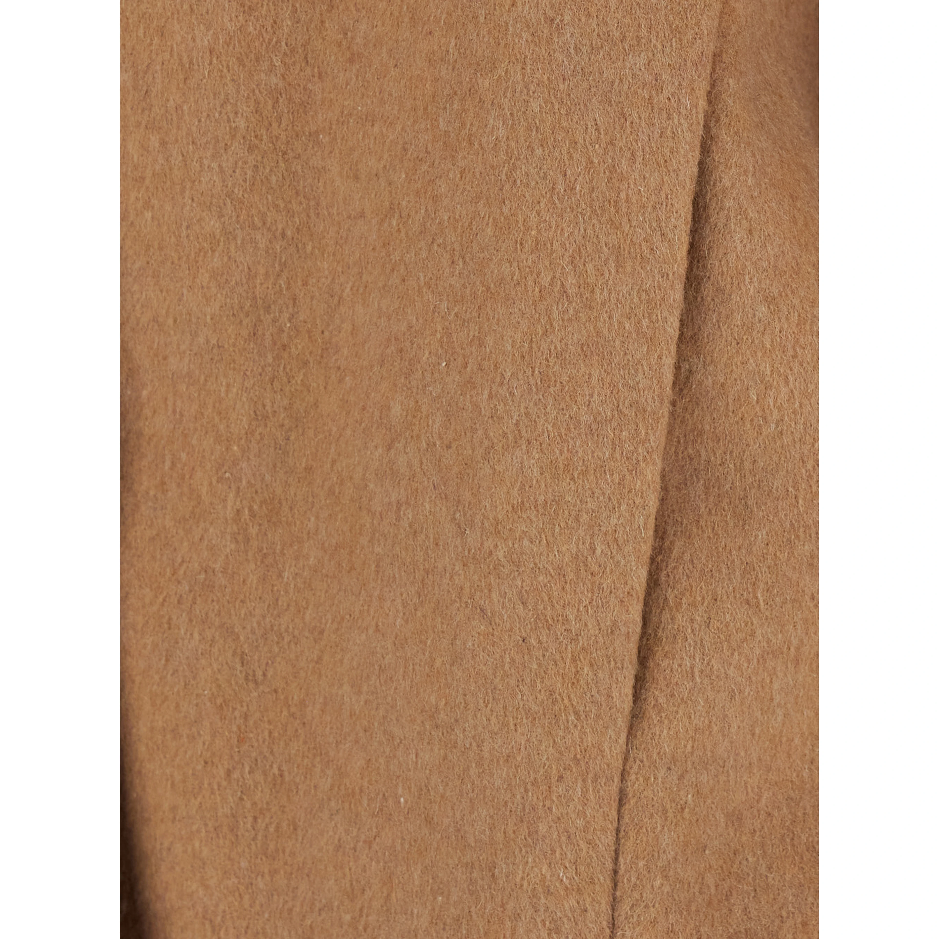 Brown Long Sleeve Collar Coat in Tech Fabric for Women