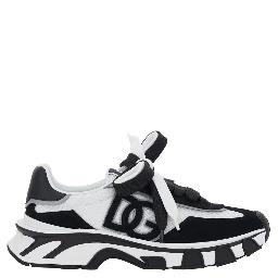 Black Sneakers DG COUTRYROAD with contrasting details. Rubber sole. In leather. Men.