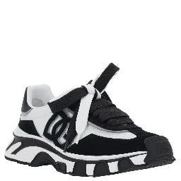 Black Sneakers DG COUTRYROAD with contrasting details. Rubber sole. In leather. Men.