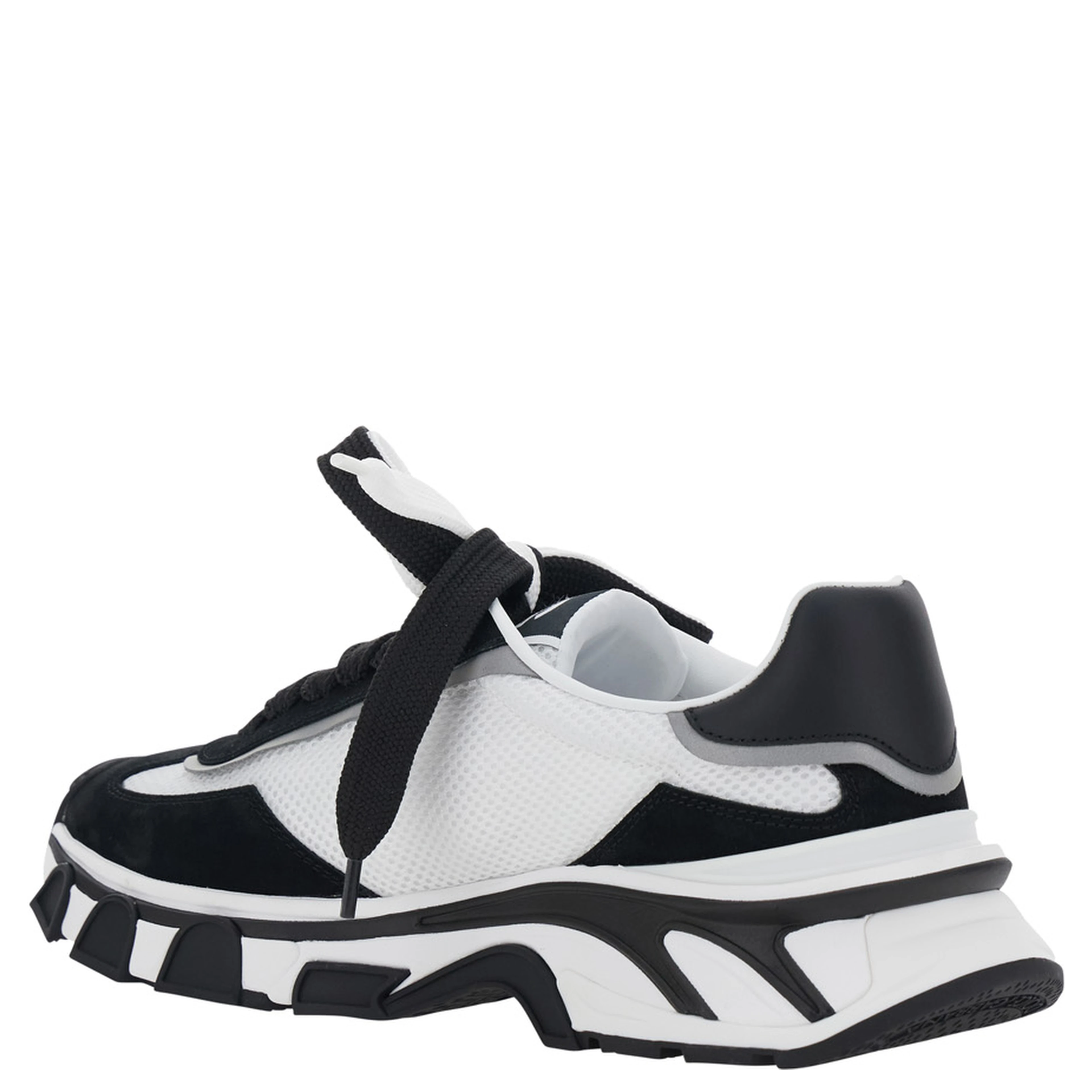Black Sneakers DG COUTRYROAD with contrasting details. Rubber sole. In leather. Men.