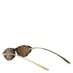 Brown Sunglasses with Tortoiseshell Design and Knot Detail in Metal for Women