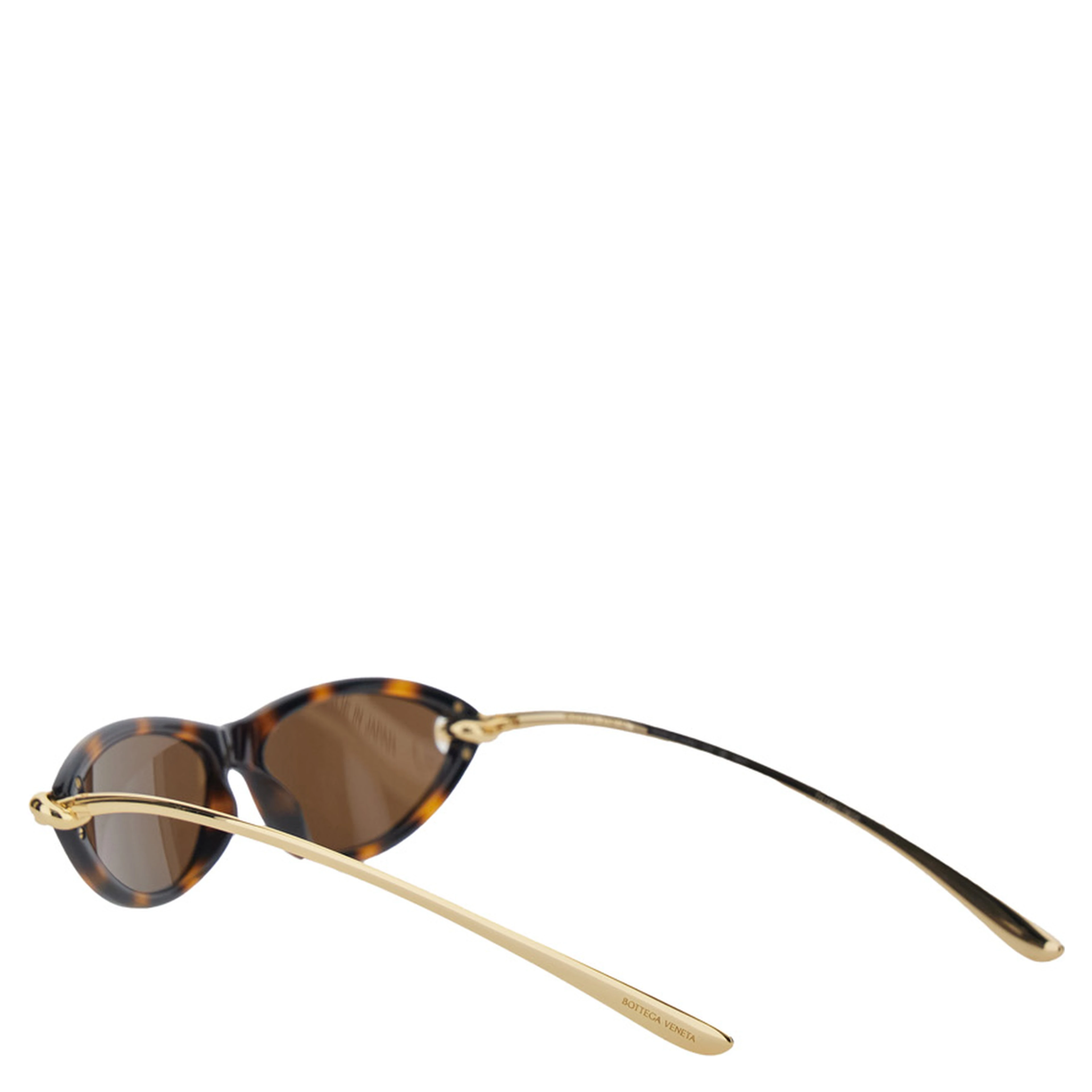 Brown Sunglasses with Tortoiseshell Design and Knot Detail in Metal for Women