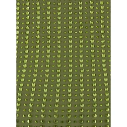 One-Piece Swimsuit with Racerback and Striped Sequins in Green Tech Fabric for Women