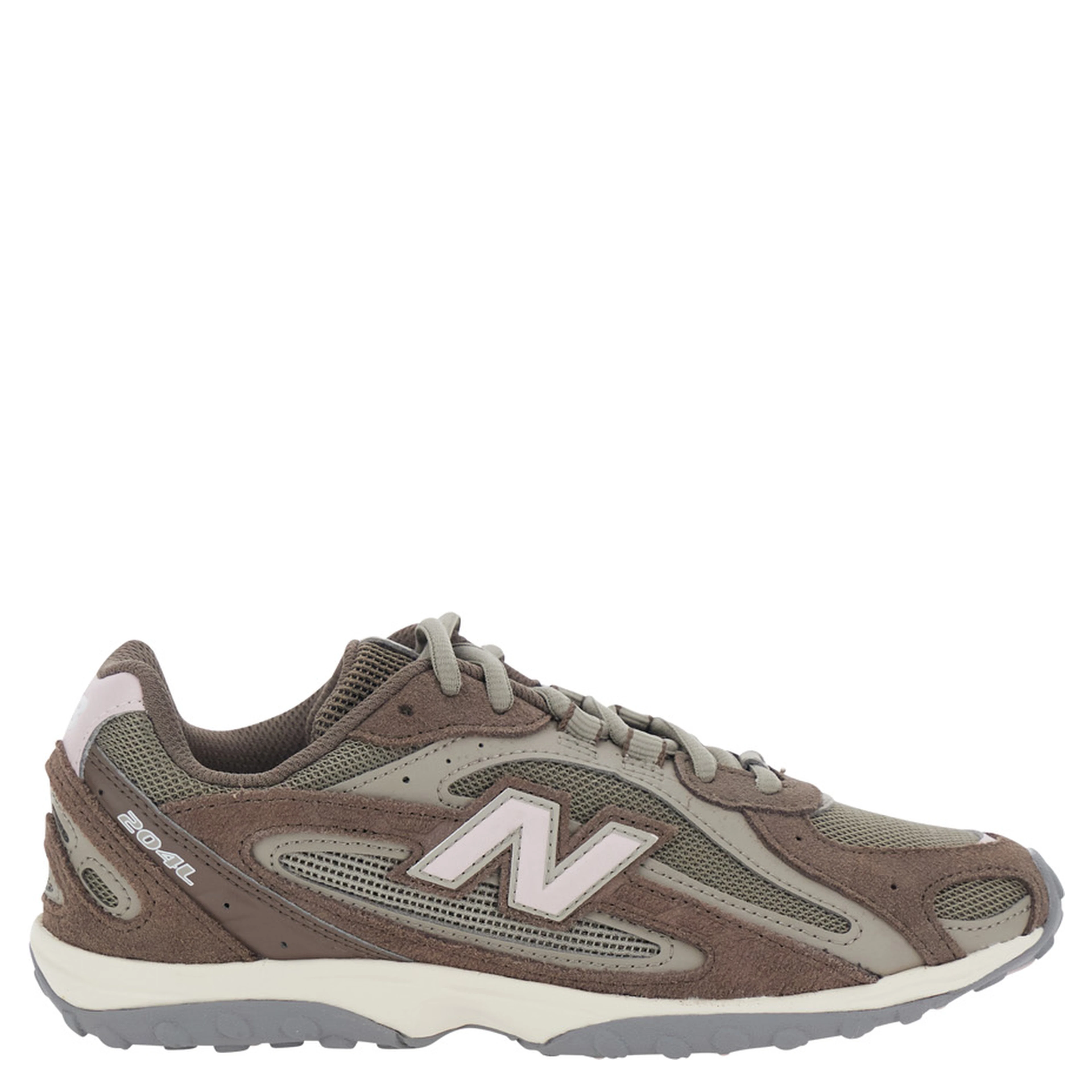 204L Brown Sneakers with Mesh Details and Rubber Sole in suede Unisex