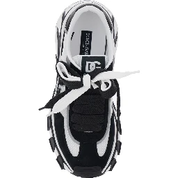 Black Sneakers DG COUTRYROAD with contrasting details. Rubber sole. In leather. Men.
