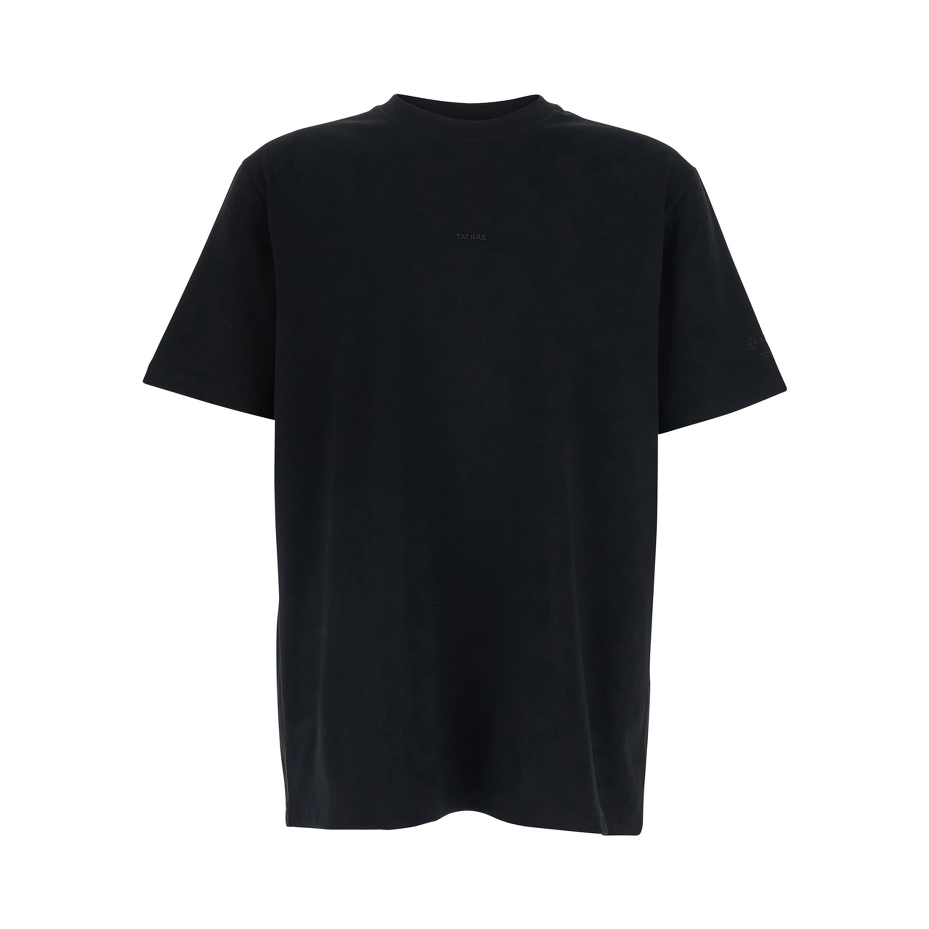 Black T-Shirt NISO with Round Neck and Short Sleeves for Men