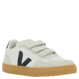 Sneaker V-90 Low Top with Logo Patch on the Side and Contrast Heel with Leather Lettering Logo for Kids