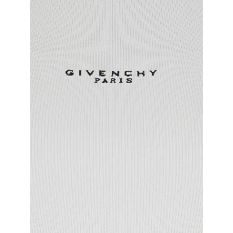 White Sleeveless Top with Logo Lettering on the Front in Stretch Cotton for Women