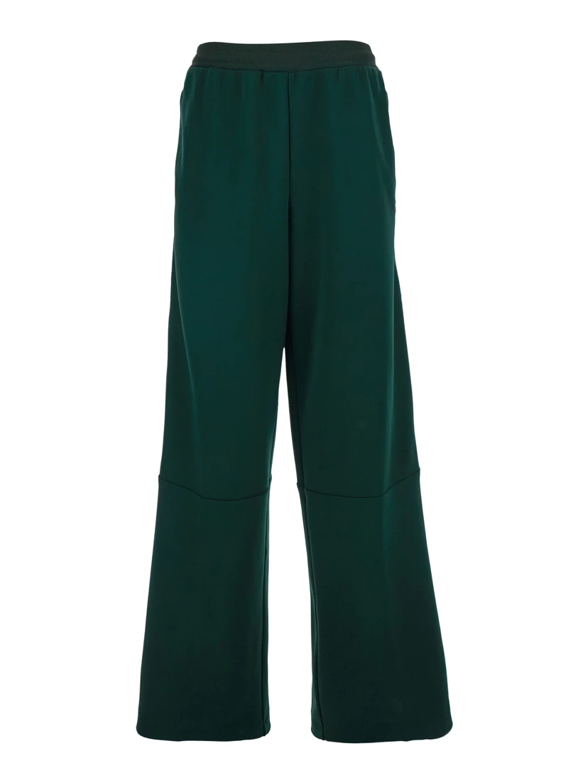 Green Pants with stripe details in tech fabric for Women