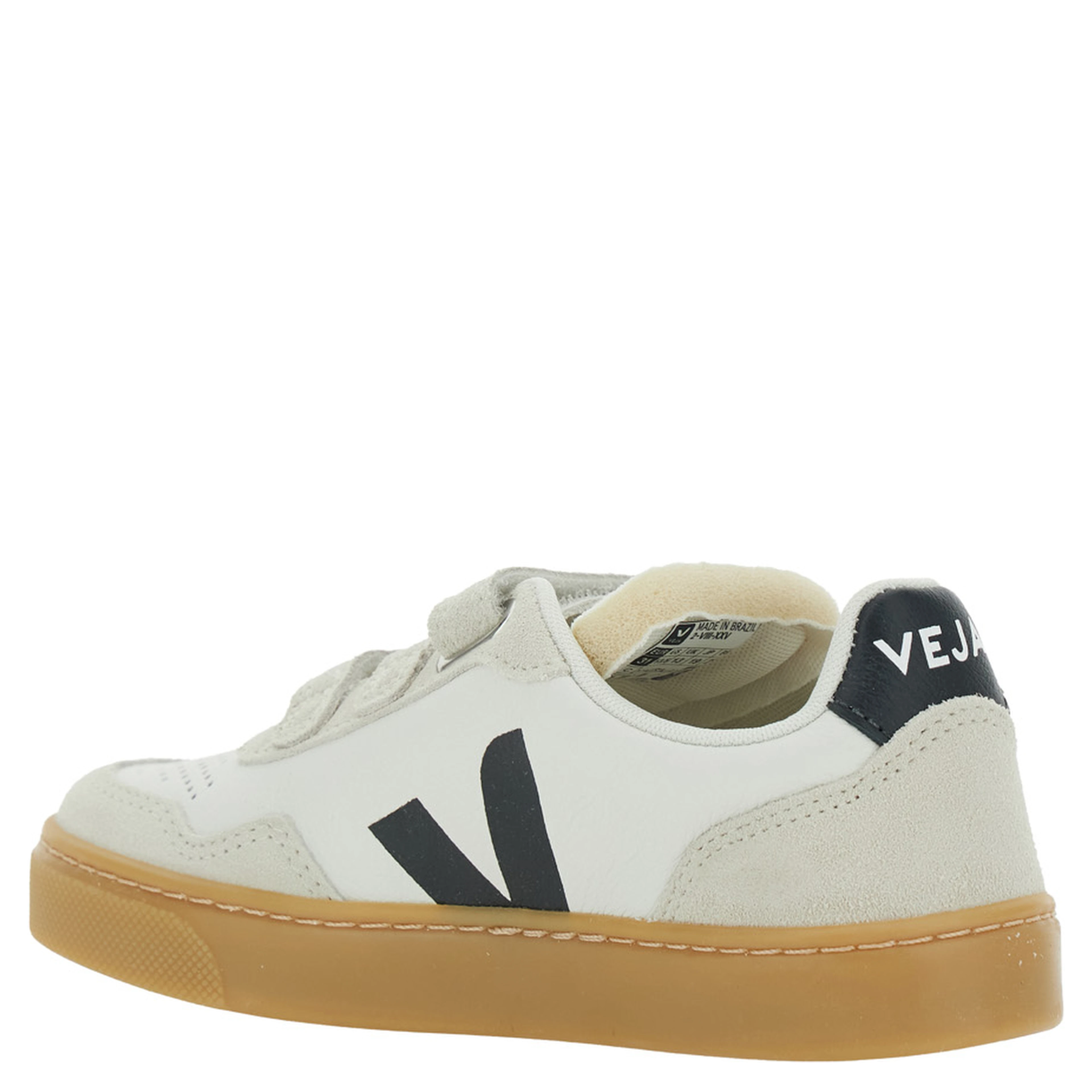 Sneaker V-90 Low Top with Logo Patch on the Side and Contrast Heel with Leather Lettering Logo for Kids