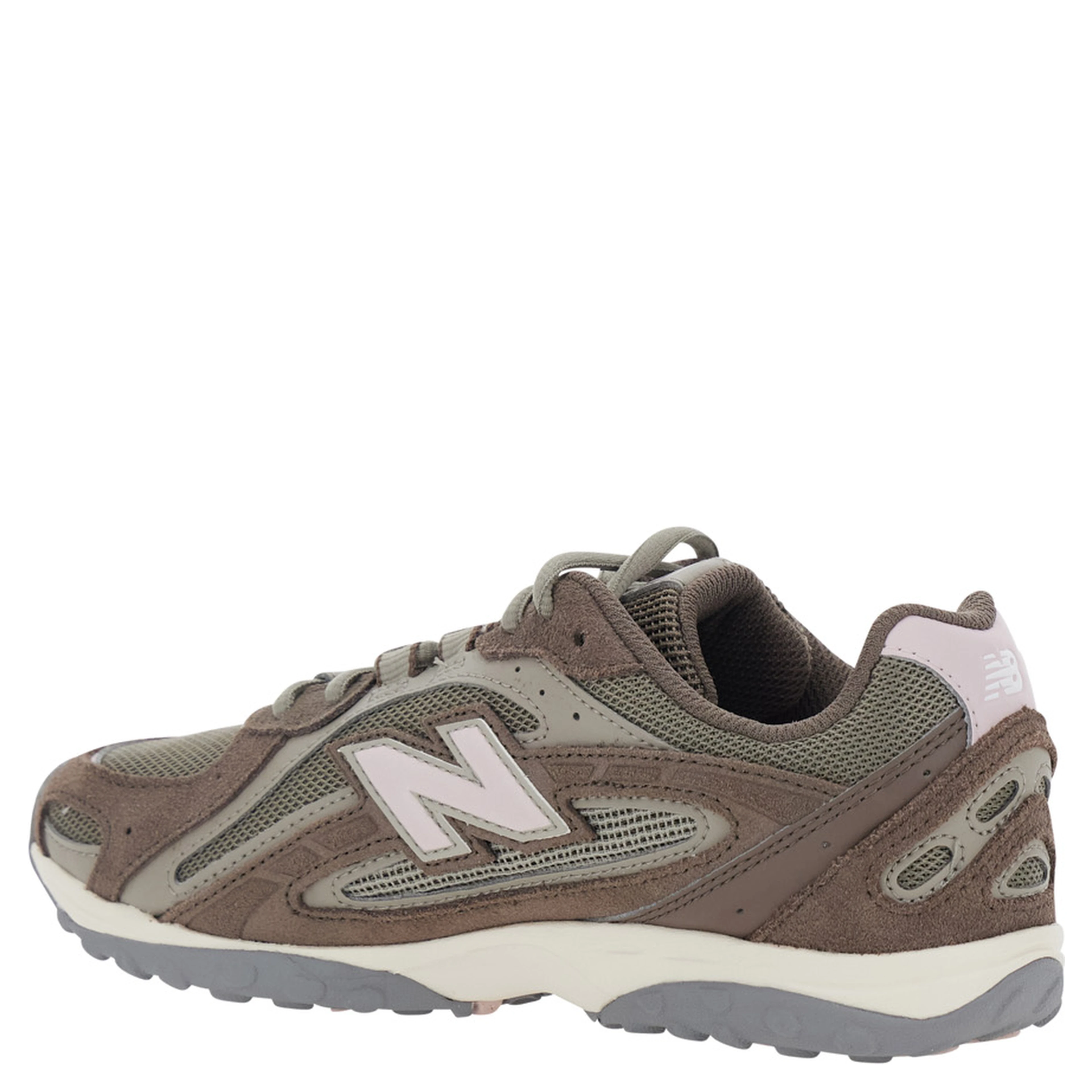 204L Brown Sneakers with Mesh Details and Rubber Sole in suede Unisex