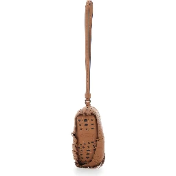 Fringe Pendant with Brown Leather Wrist Strap for Women