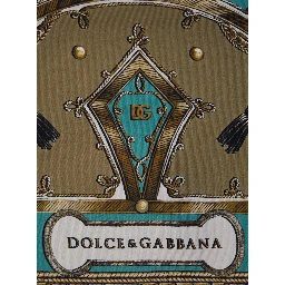 Green Silk Scarf with All-Over Print and Logo Lettering on the Front for Men
