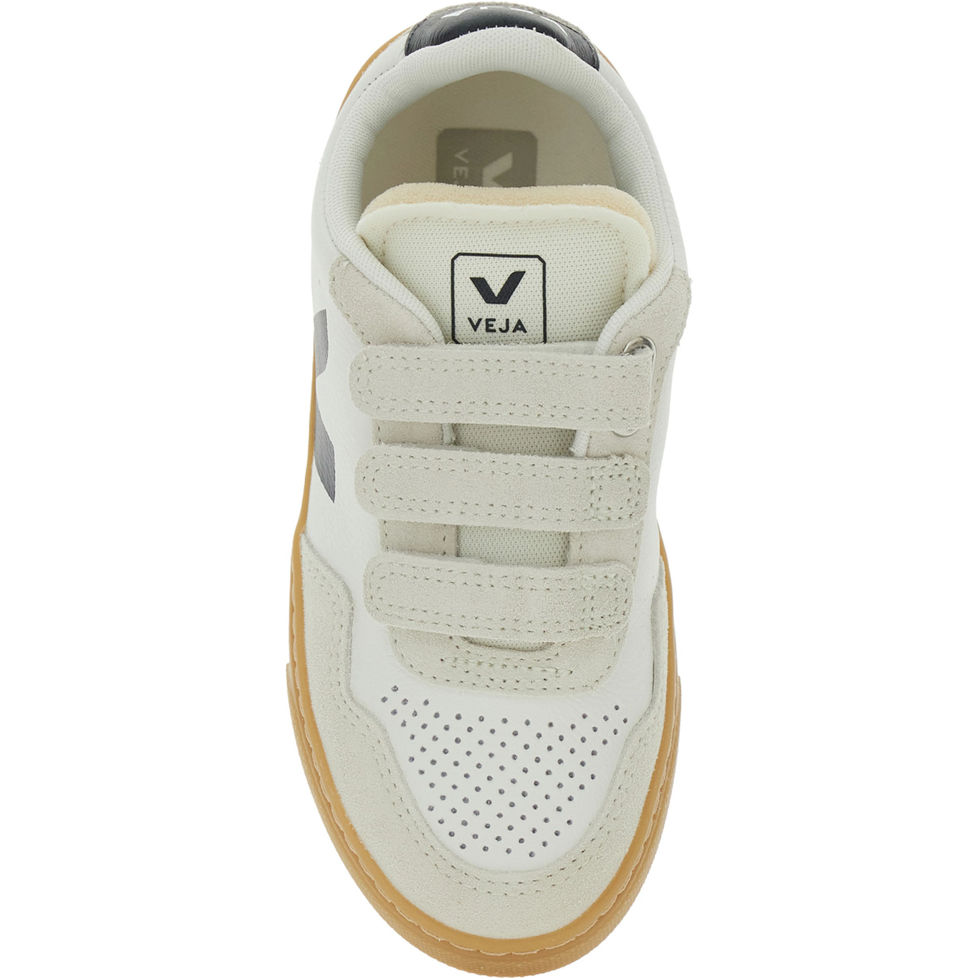 Sneaker V-90 Low Top with Logo Patch on the Side and Contrast Heel with Leather Lettering Logo for Kids