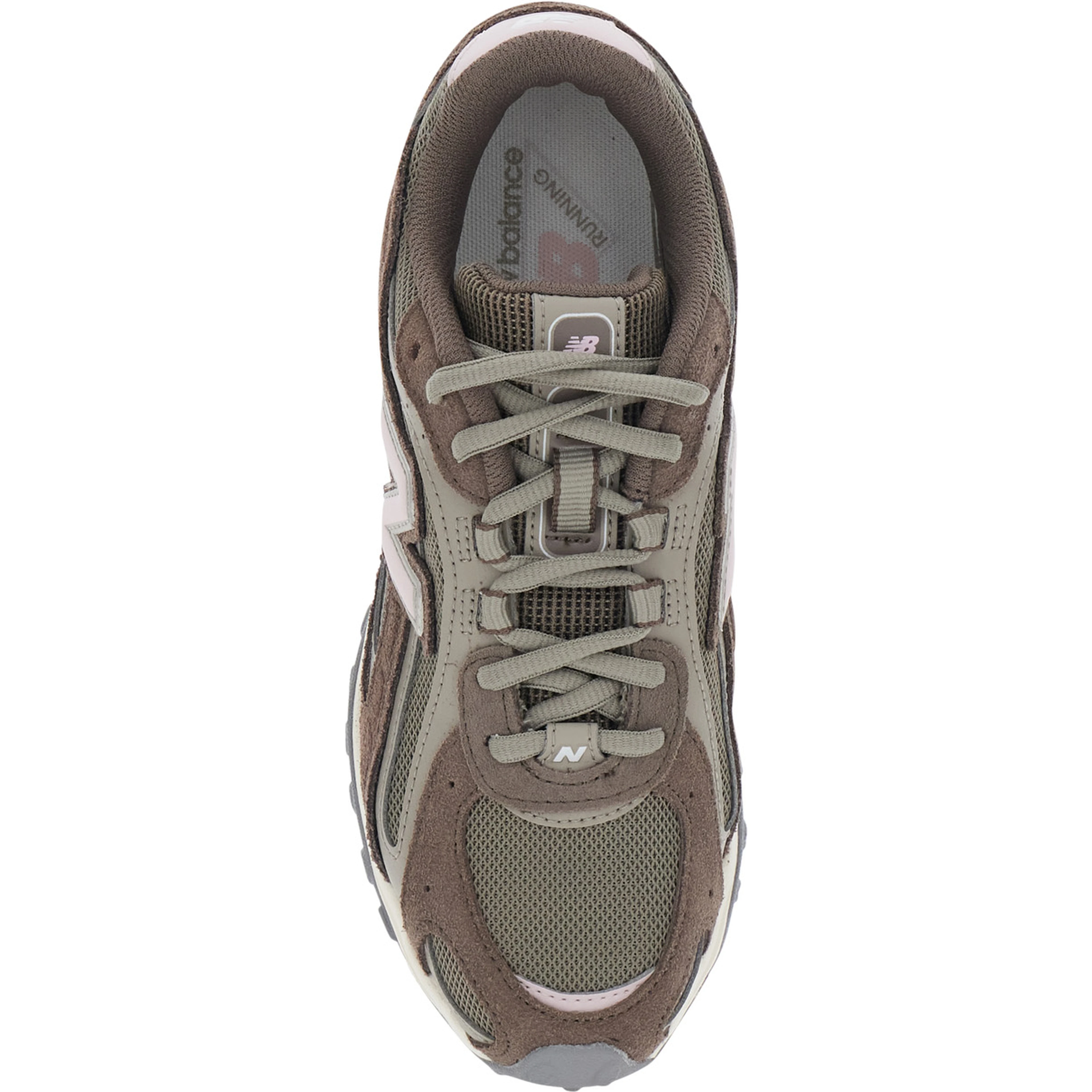 204L Brown Sneakers with Mesh Details and Rubber Sole in suede Unisex