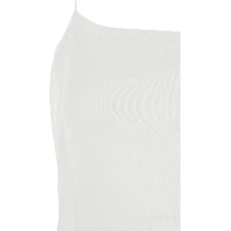 White Dress with Straight Neckline in Tech Fabric Woman