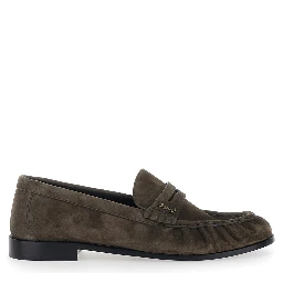 Loafers LE LOAFER CAMOSCIO Brown with Rounded Toe in Leather Men