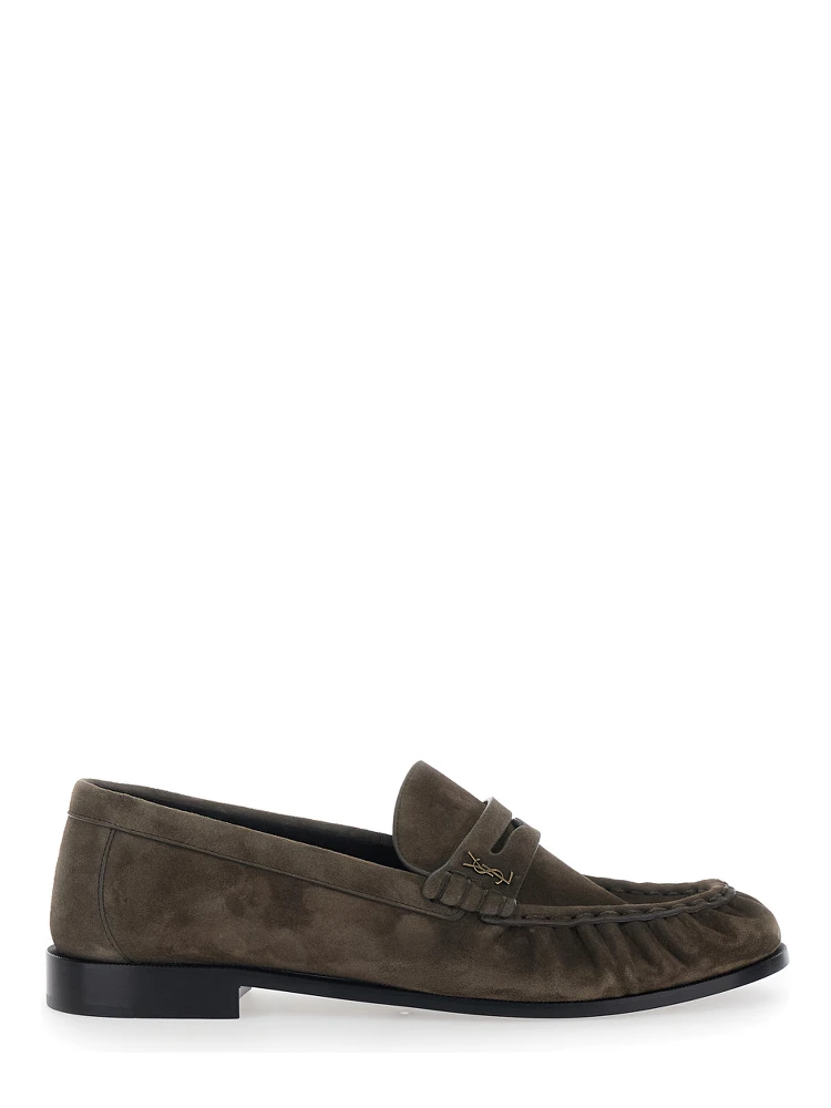 Loafers LE LOAFER CAMOSCIO Brown with Rounded Toe in Leather Men
