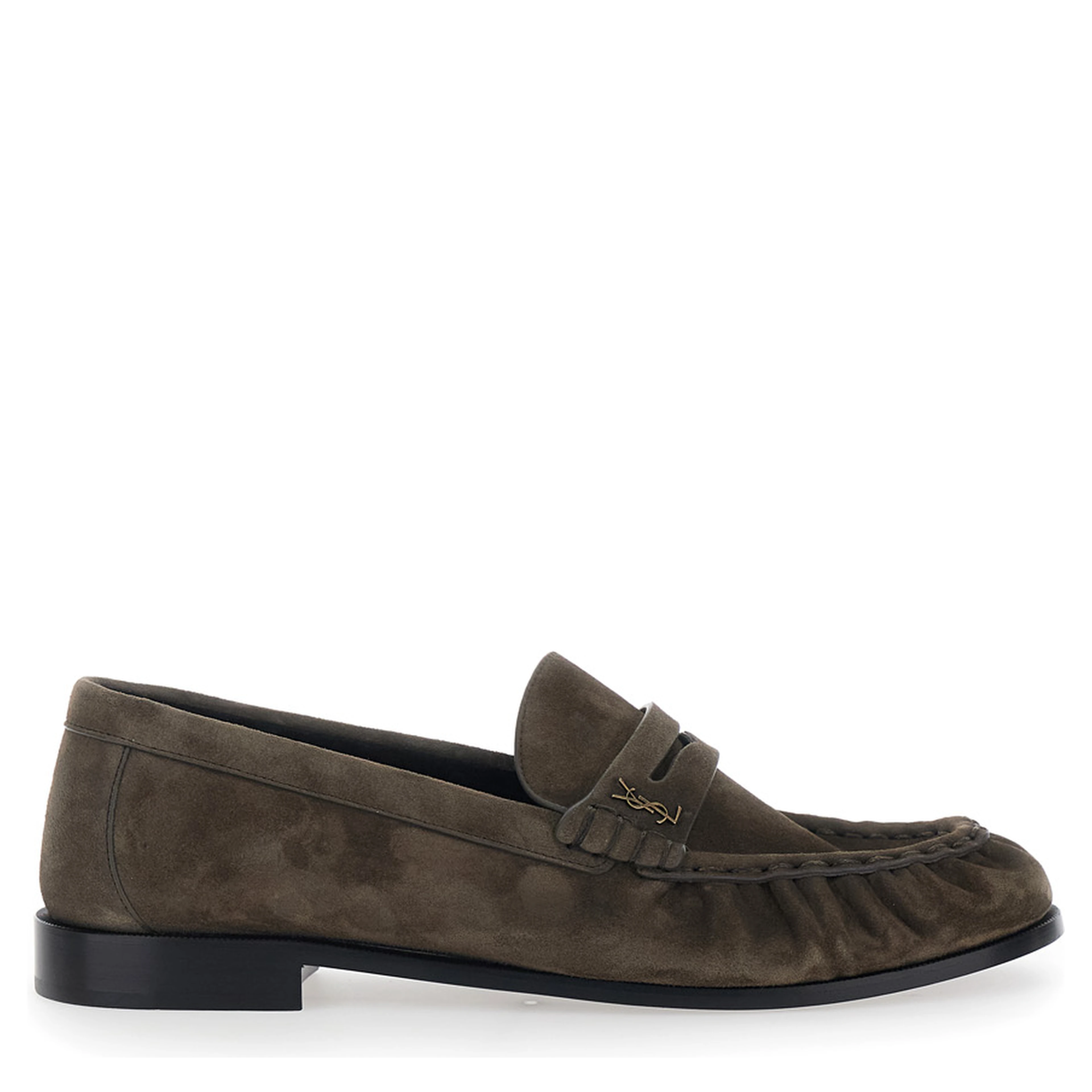 Loafers LE LOAFER CAMOSCIO Brown with Rounded Toe in Leather Men