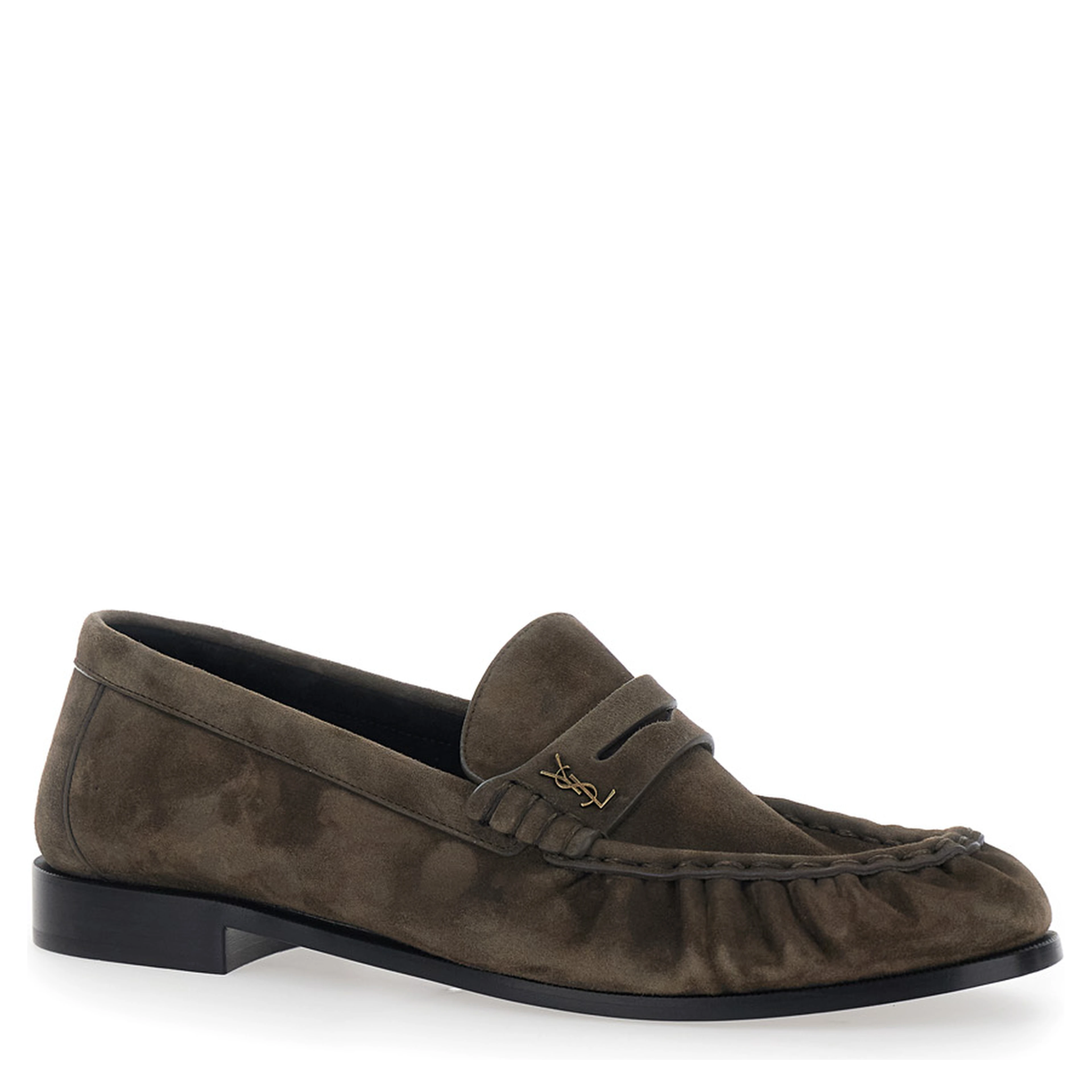 Loafers LE LOAFER CAMOSCIO Brown with Rounded Toe in Leather Men