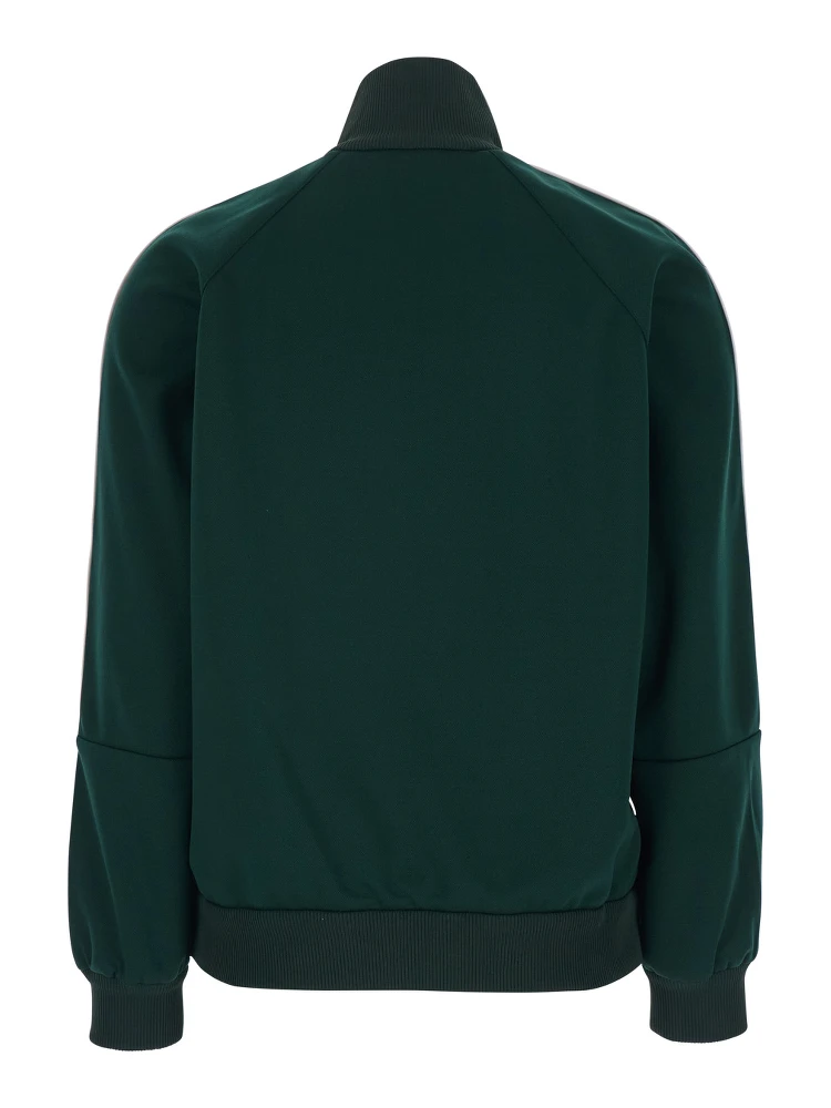 Green High Neck Sweatshirt with GG Embroidery on the Front and Web Motif on the Sleeves in Tech Fabric for Women alternative