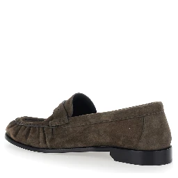 Loafers LE LOAFER CAMOSCIO Brown with Rounded Toe in Leather Men