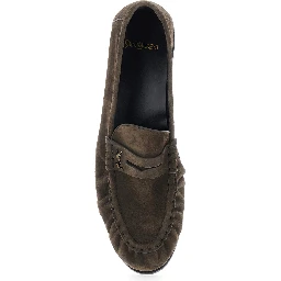 Loafers LE LOAFER CAMOSCIO Brown with Rounded Toe in Leather Men