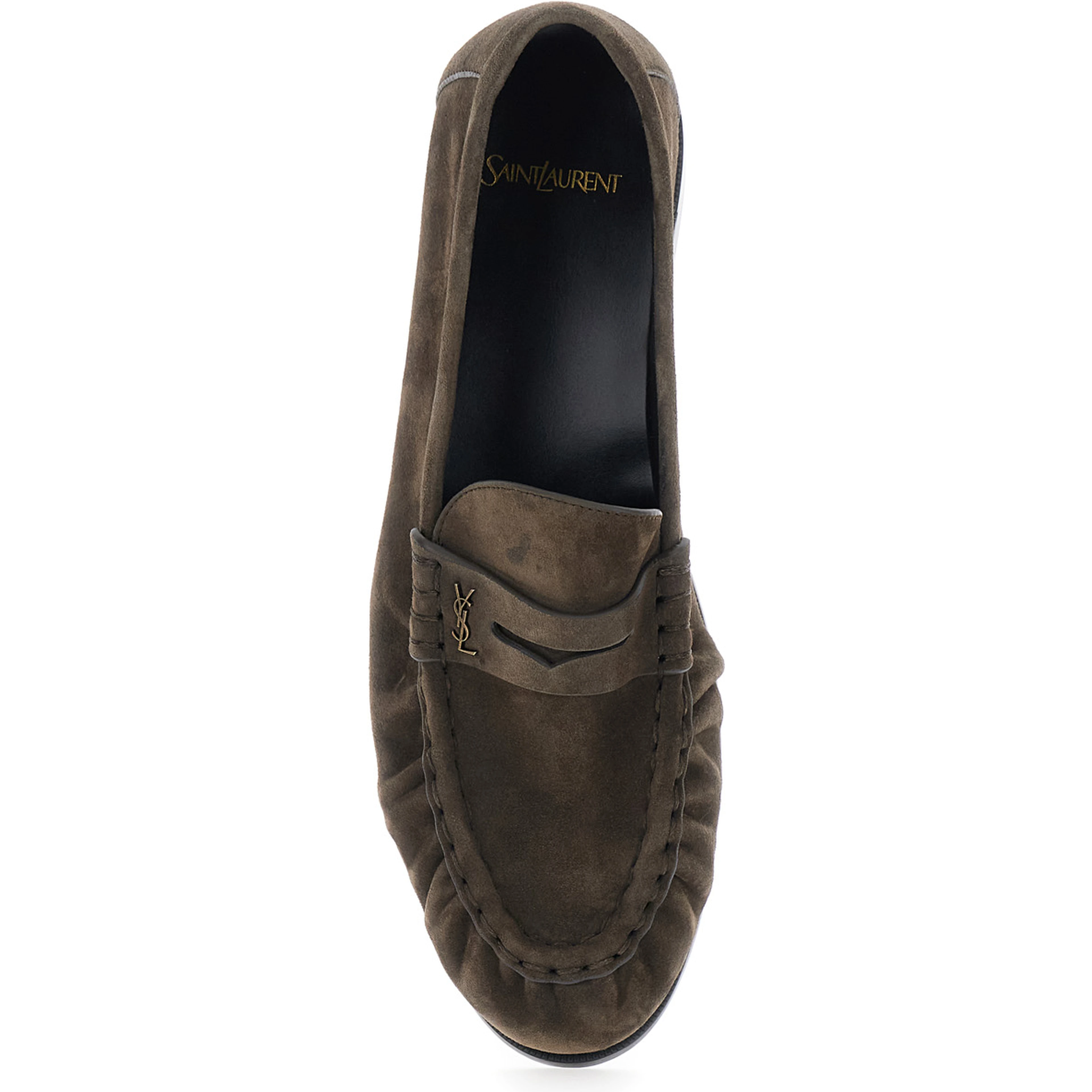 Loafers LE LOAFER CAMOSCIO Brown with Rounded Toe in Leather Men