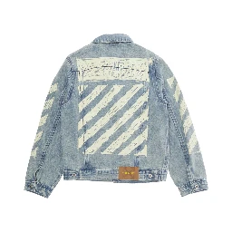 Blue Jacket with Diagonal Details on Sleeves and Back for Girls