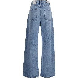 Jeans WOMAN JEANS with five pockets in Blue Organic Cotton for Women