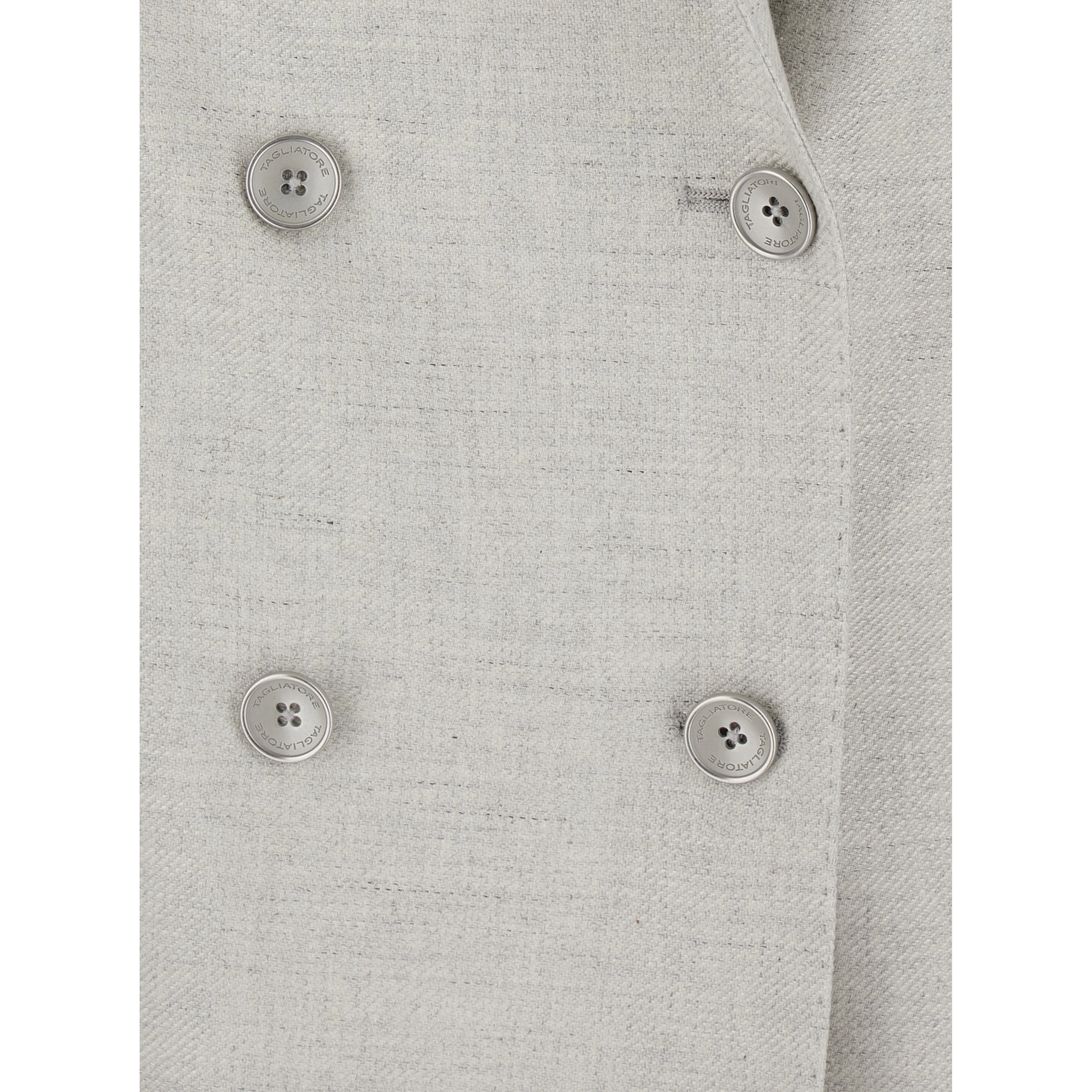 JASMINE SILK WOOL Jacket with Collar and Front Closure in White Women