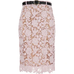 Dress Pink Lace with Pink Lace Details in Fabric