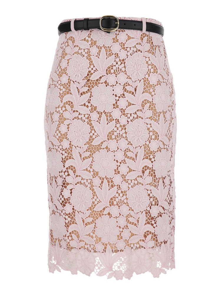 Dress Pink Lace with Pink Lace Details in Fabric